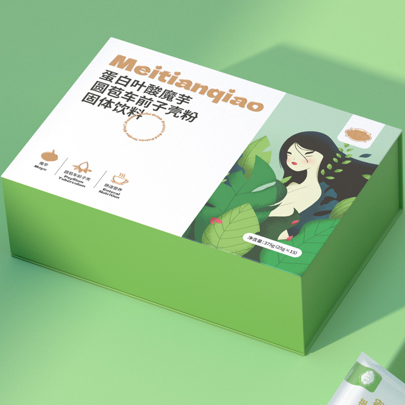 蛋白叶酸魔芋圆苞车前子壳粉